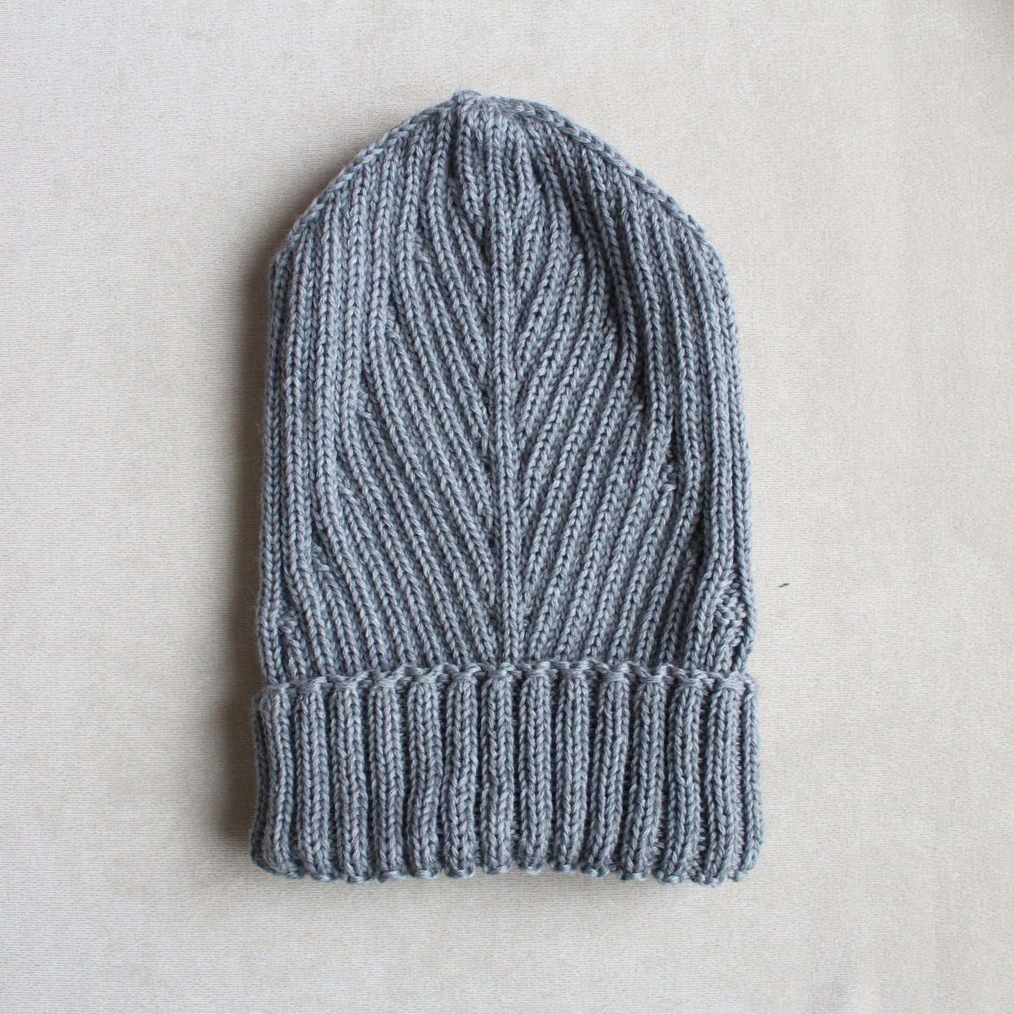 Gray 100% extra-fine merino beanie, Hipster big hair baggy hat