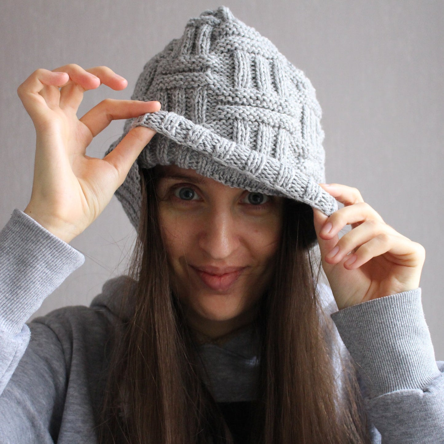 Wool dreadlock tam hat, Slouchy oversized beanie