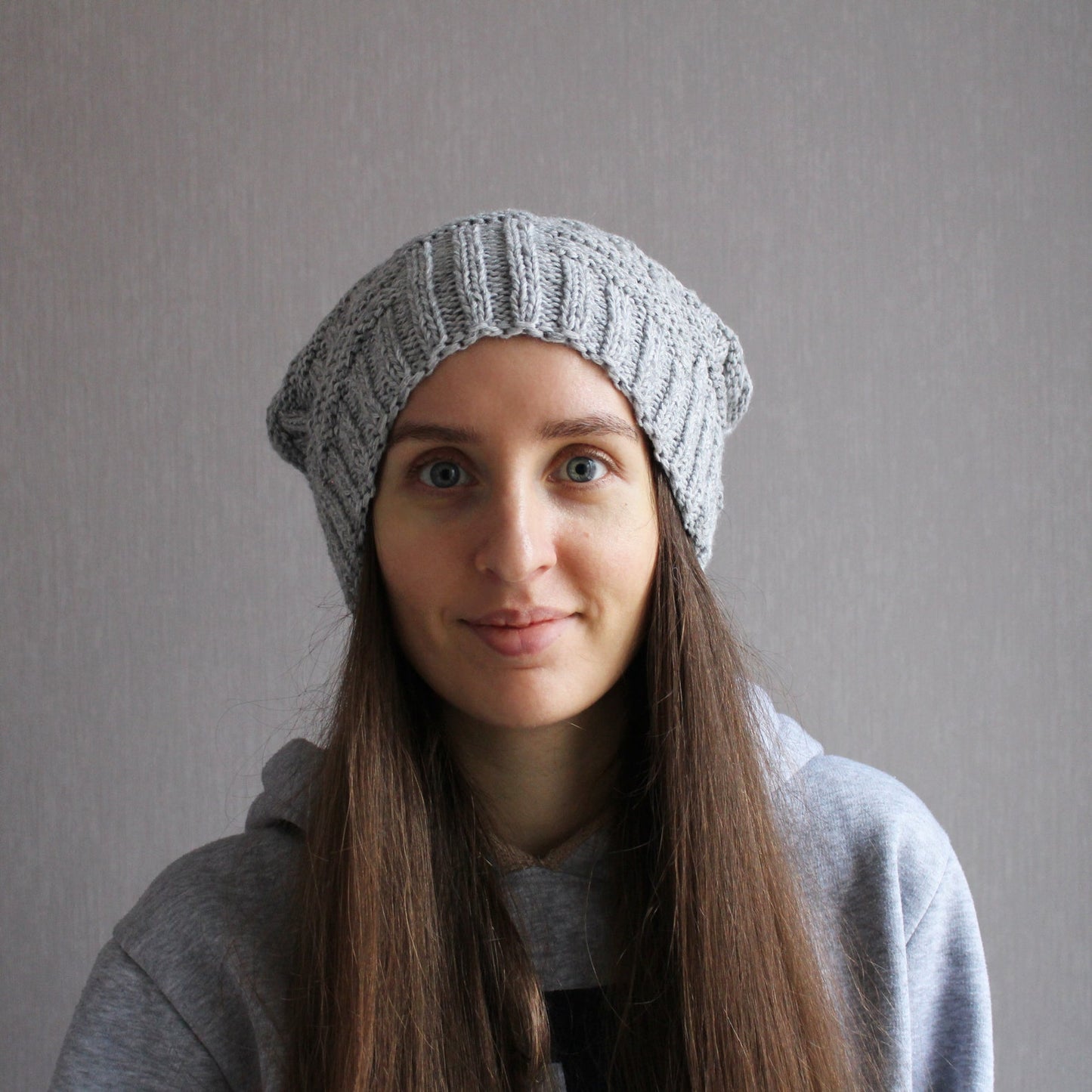 Wool dreadlock tam hat, Slouchy oversized beanie