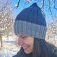 Two tone 100% extra-fine merino beanie, Stretchy warm hat