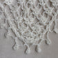 Sheer triangle veil, Ivory tassel wrap, Bridal chapel veil, Hip skirt tassel scarf
