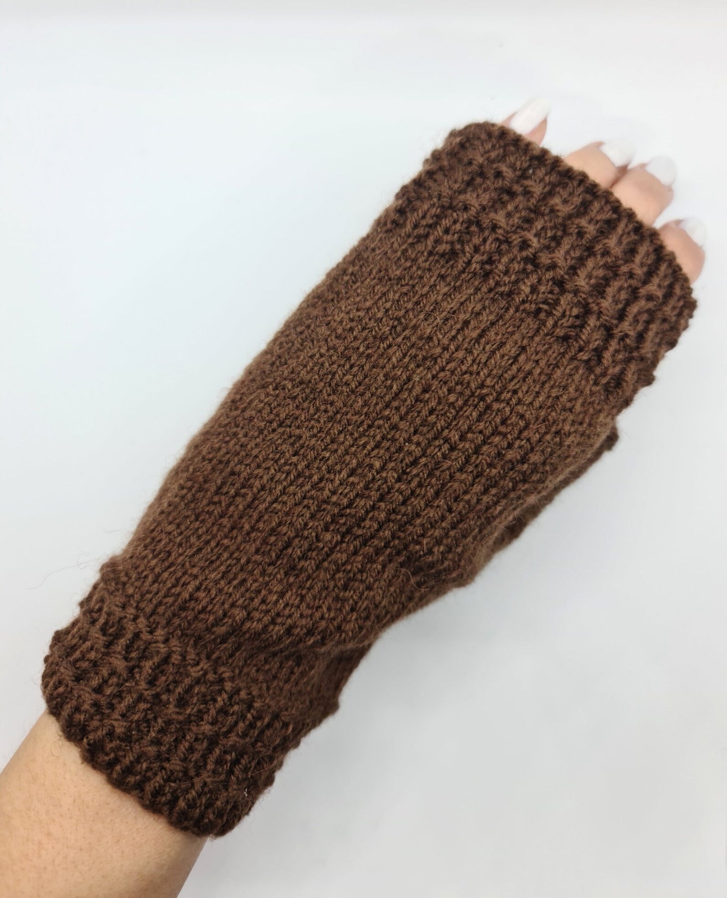 Wool blend fingerless gloves for women, Soft stylish and warm fingerless mittens