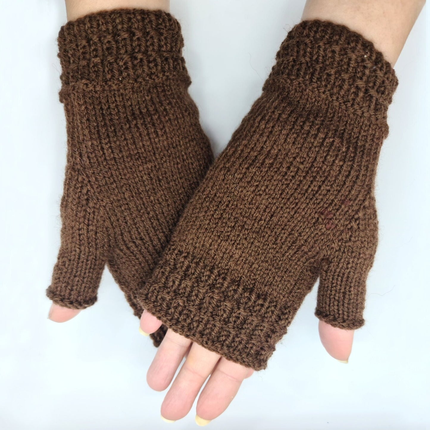 Wool blend fingerless gloves for women, Soft stylish and warm fingerless mittens