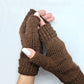 Wool blend fingerless gloves for women, Soft stylish and warm fingerless mittens