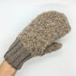 Brown fluffy mittens with a sparkle effect, Cute plush gloves, Alpaca Wool Mohair gloves