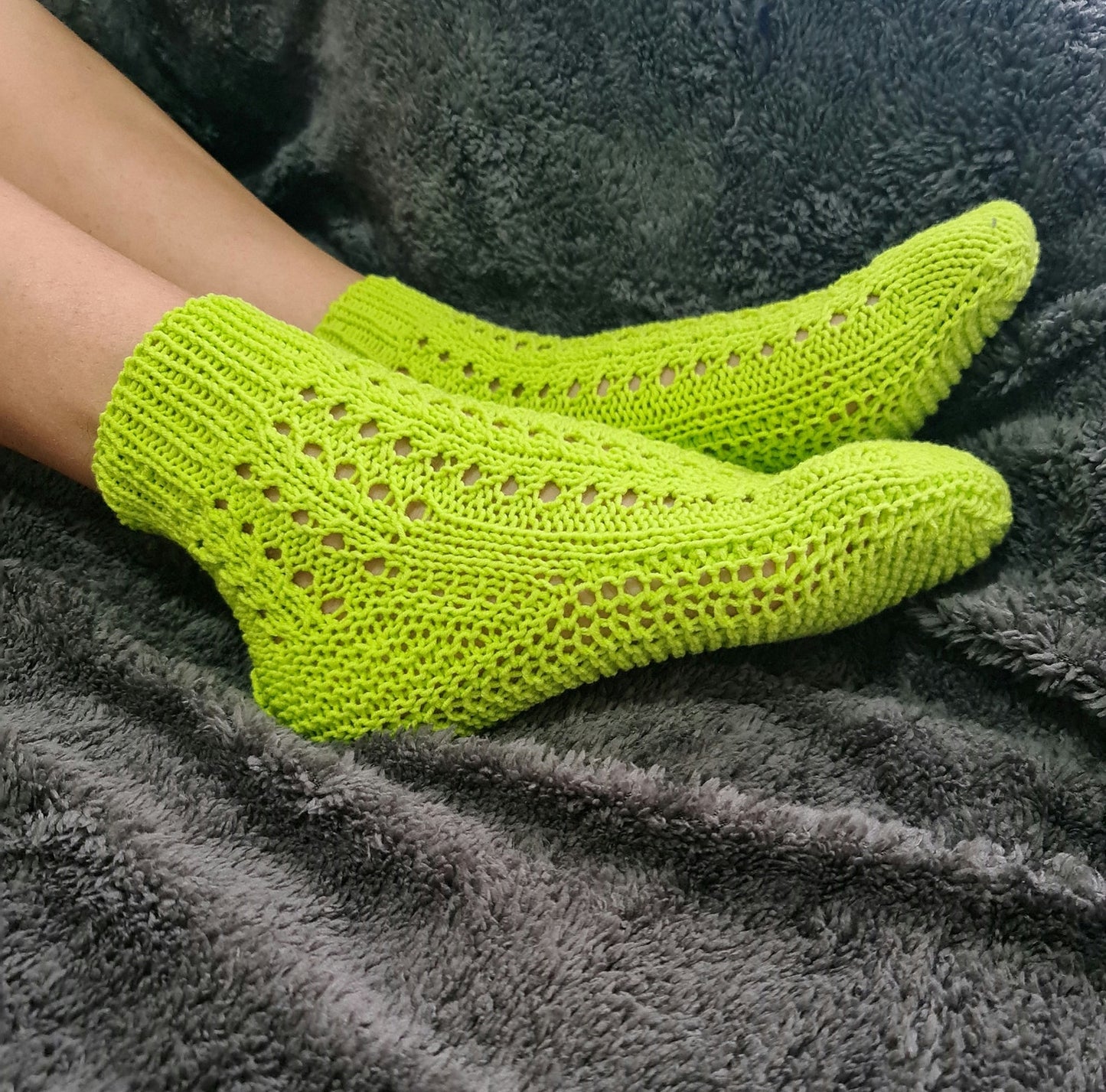 Short neon socks, Lace socks, Spring socks