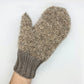 Brown fluffy mittens with a sparkle effect, Cute plush gloves, Alpaca Wool Mohair gloves