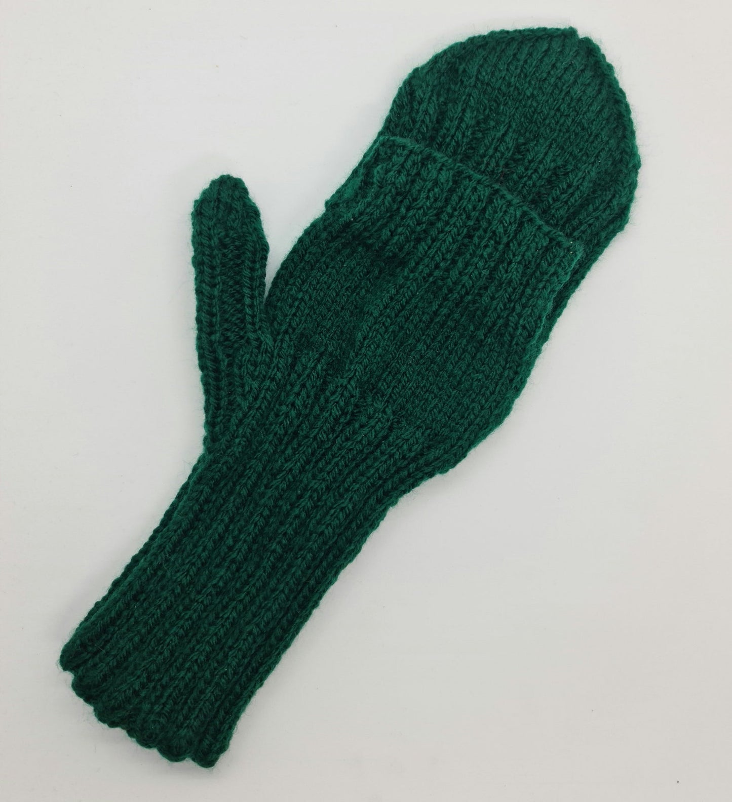 Green convertible mittens