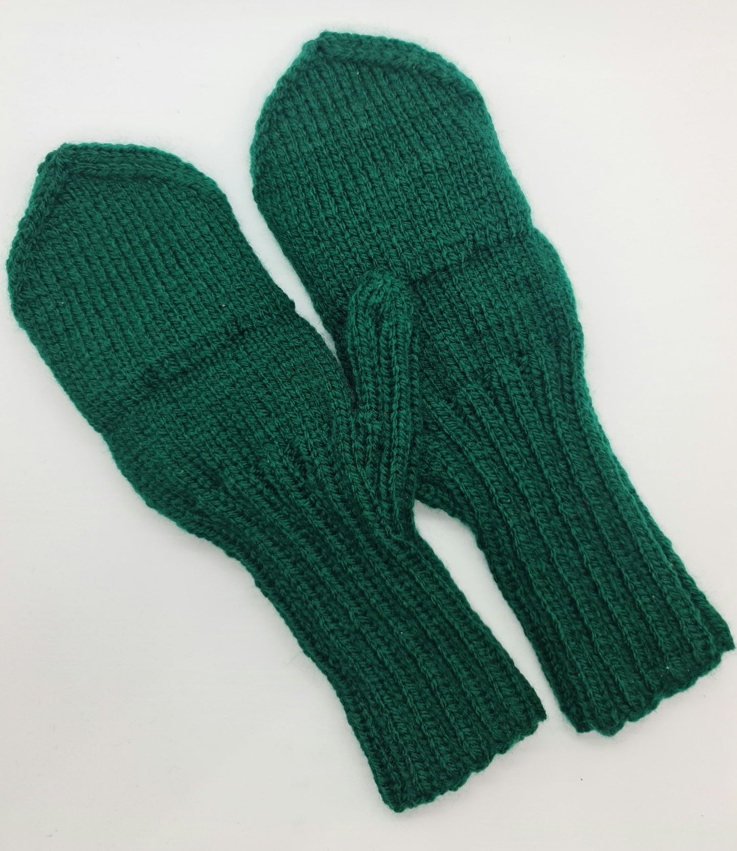 Green convertible mittens