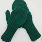 Green convertible mittens