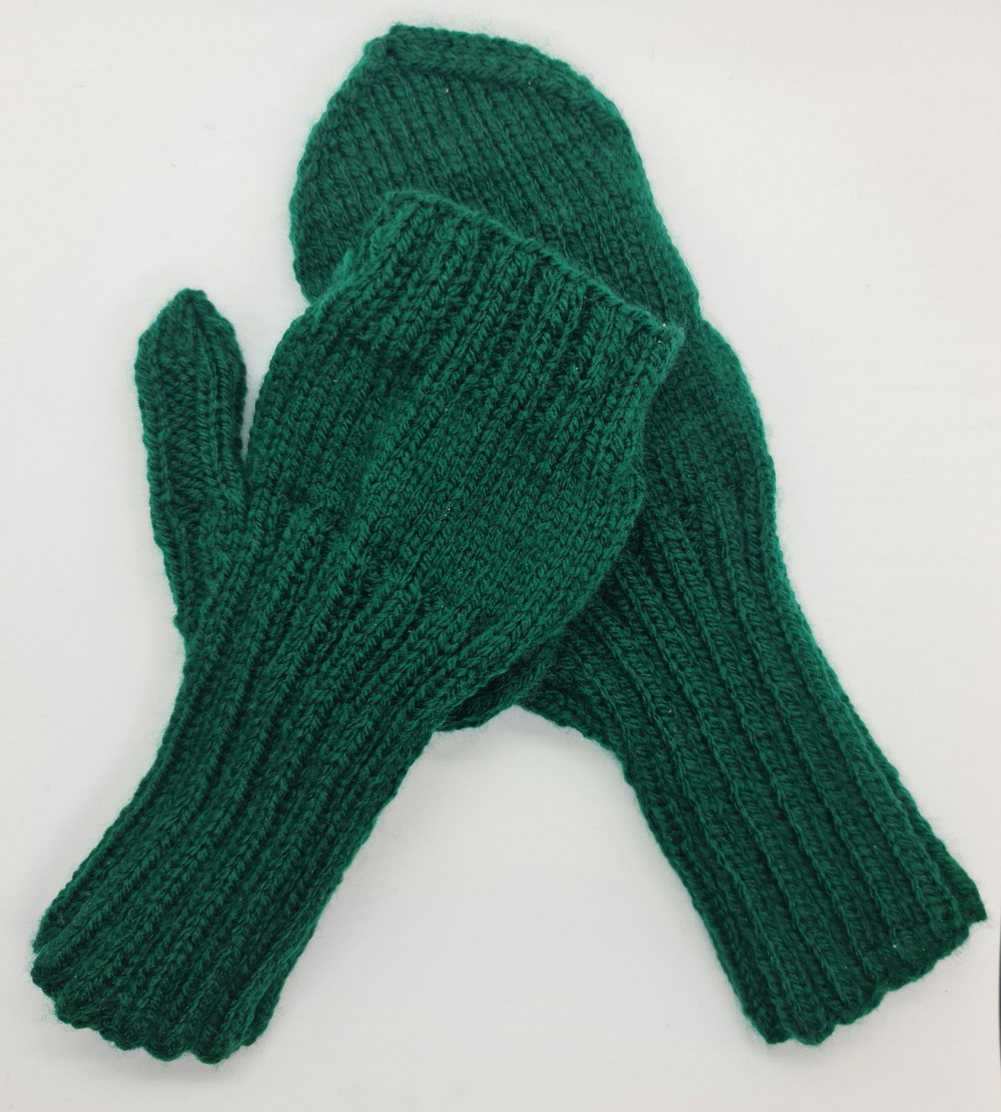 Green convertible mittens