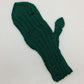 Green gloves with finger holes
