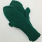 Green gloves with finger holes