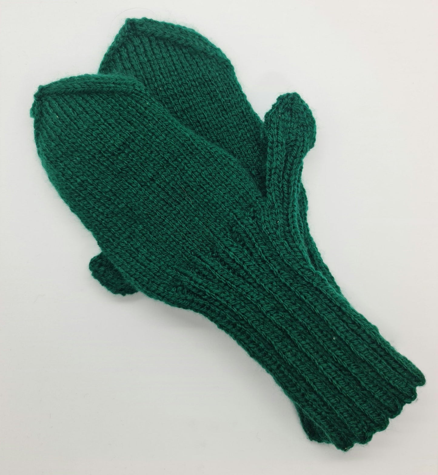 Green gloves with finger holes