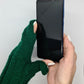 Green gloves with finger holes
