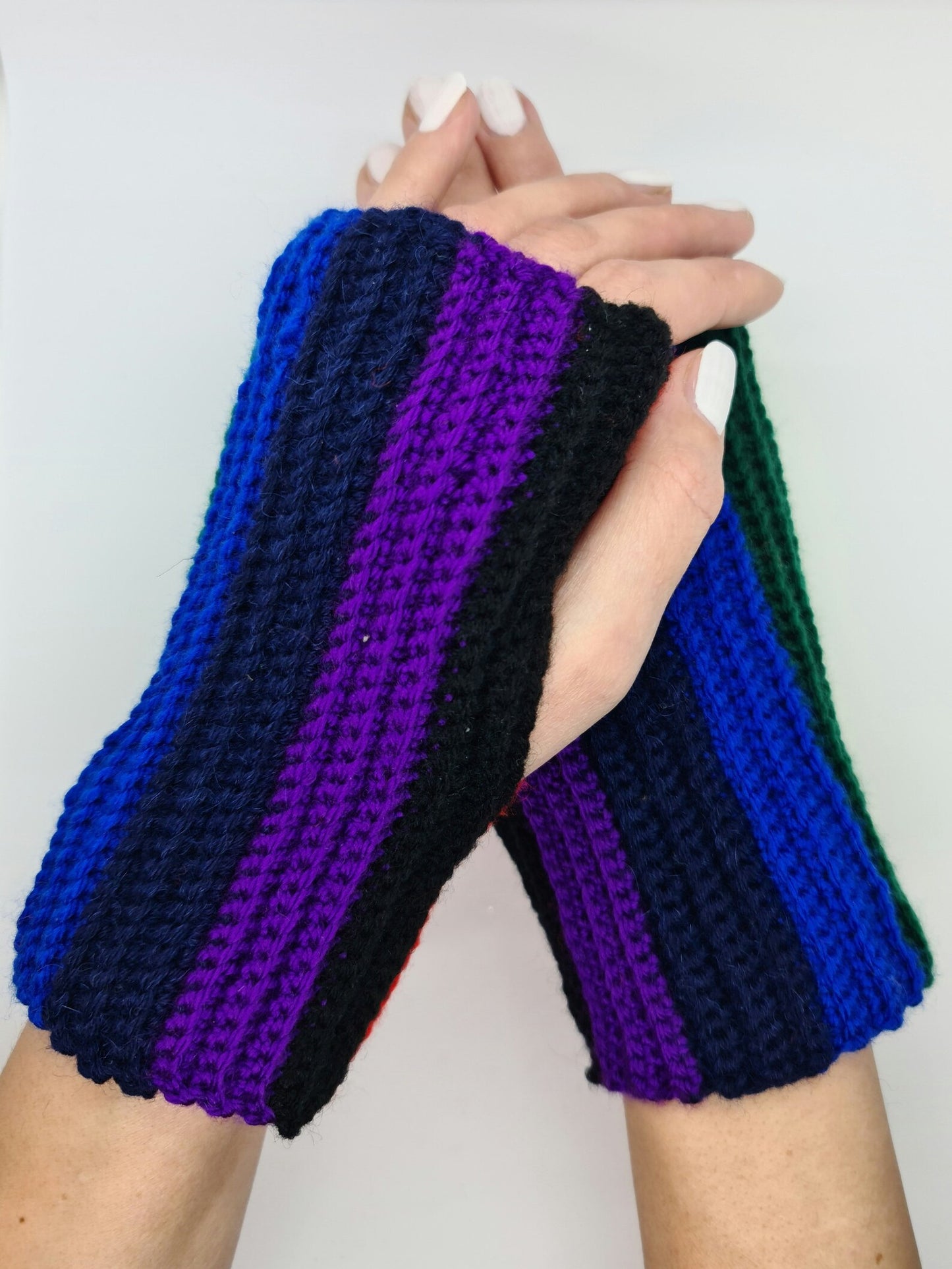 Rainbow mittens