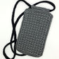 Gray mobile phone pouch, Cute crochet crossbody bag, Macrame textured handbag