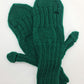 Green gloves with finger holes