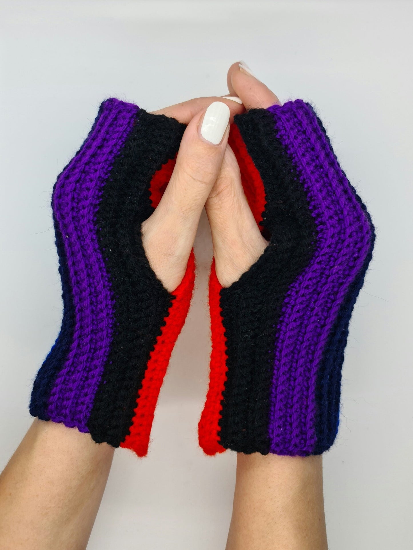 Rainbow mittens