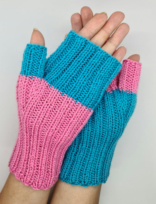 Barbie fingerless mittens