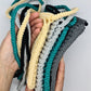 Gray mobile phone pouch, Cute crochet crossbody bag, Macrame textured handbag