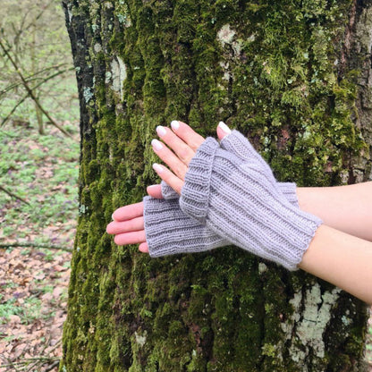 Dog walking fingerless gloves