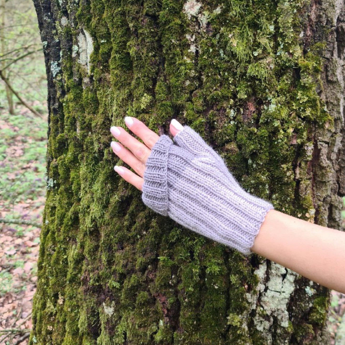 Dog walking fingerless gloves