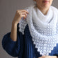 White wedding veil, Gossamer lace crochet wrap, Crocheted cobweb