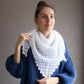 White wedding veil, Gossamer lace crochet wrap, Crocheted cobweb