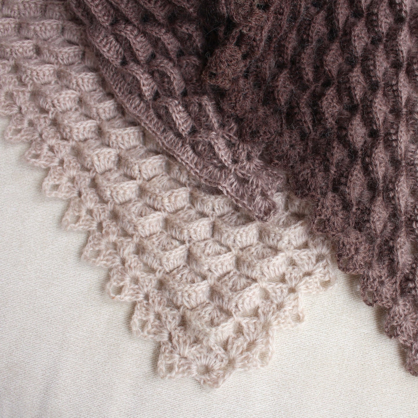 Ombre triangle shawl