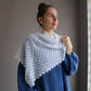 White wedding veil, Gossamer lace crochet wrap, Crocheted cobweb