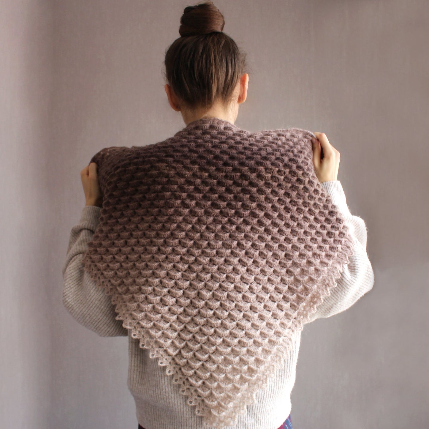 Ombre triangle shawl