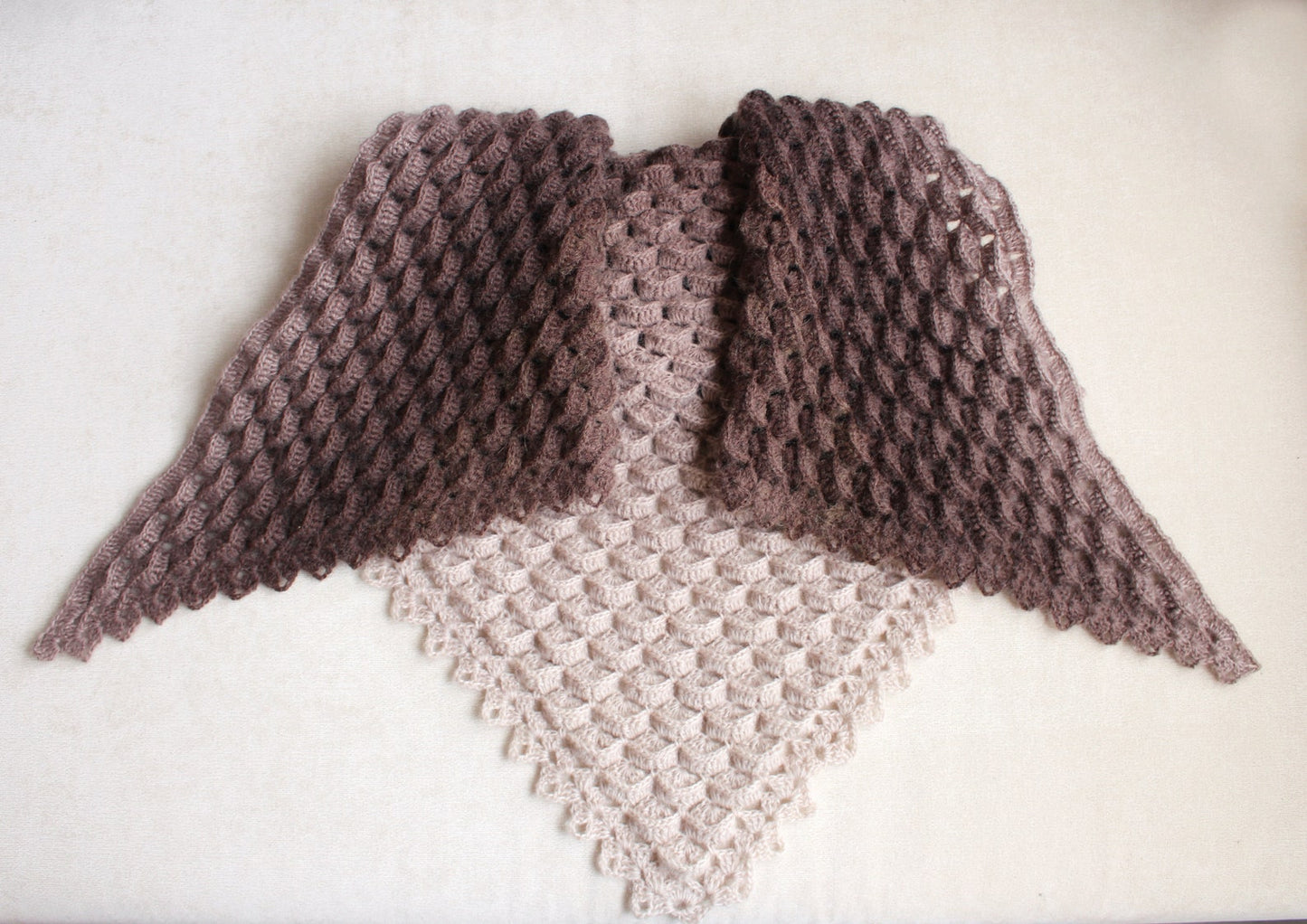 Ombre triangle shawl