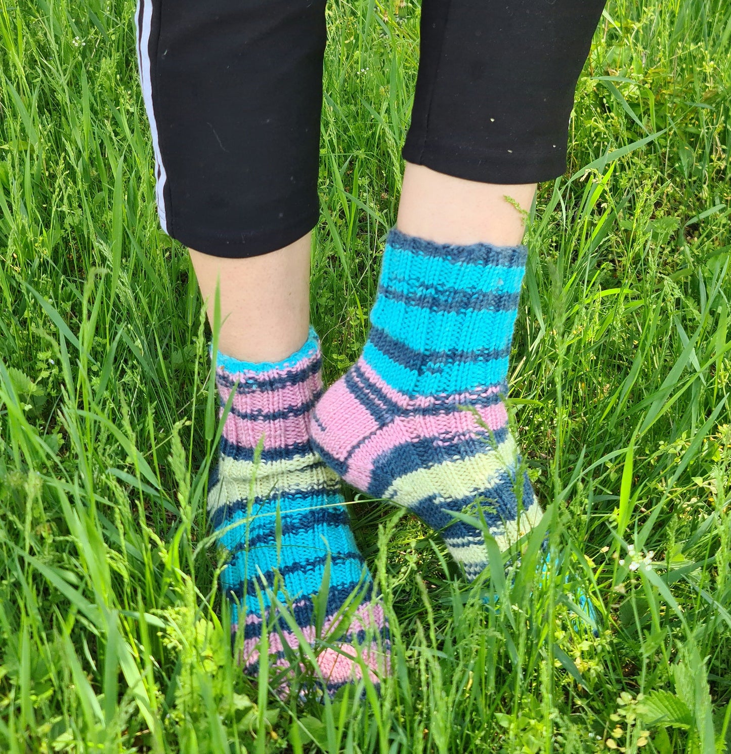 Scrappy ankle socks, Odd unusual mismatched socks