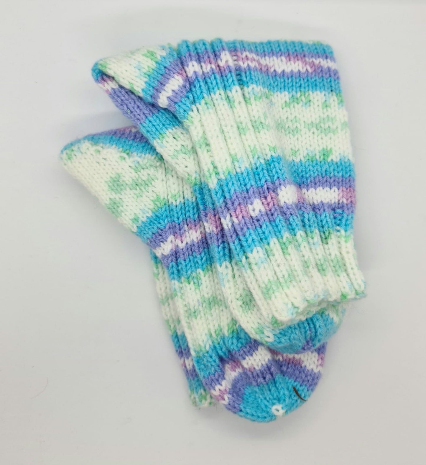 Multicolor striped pure acrylic socks