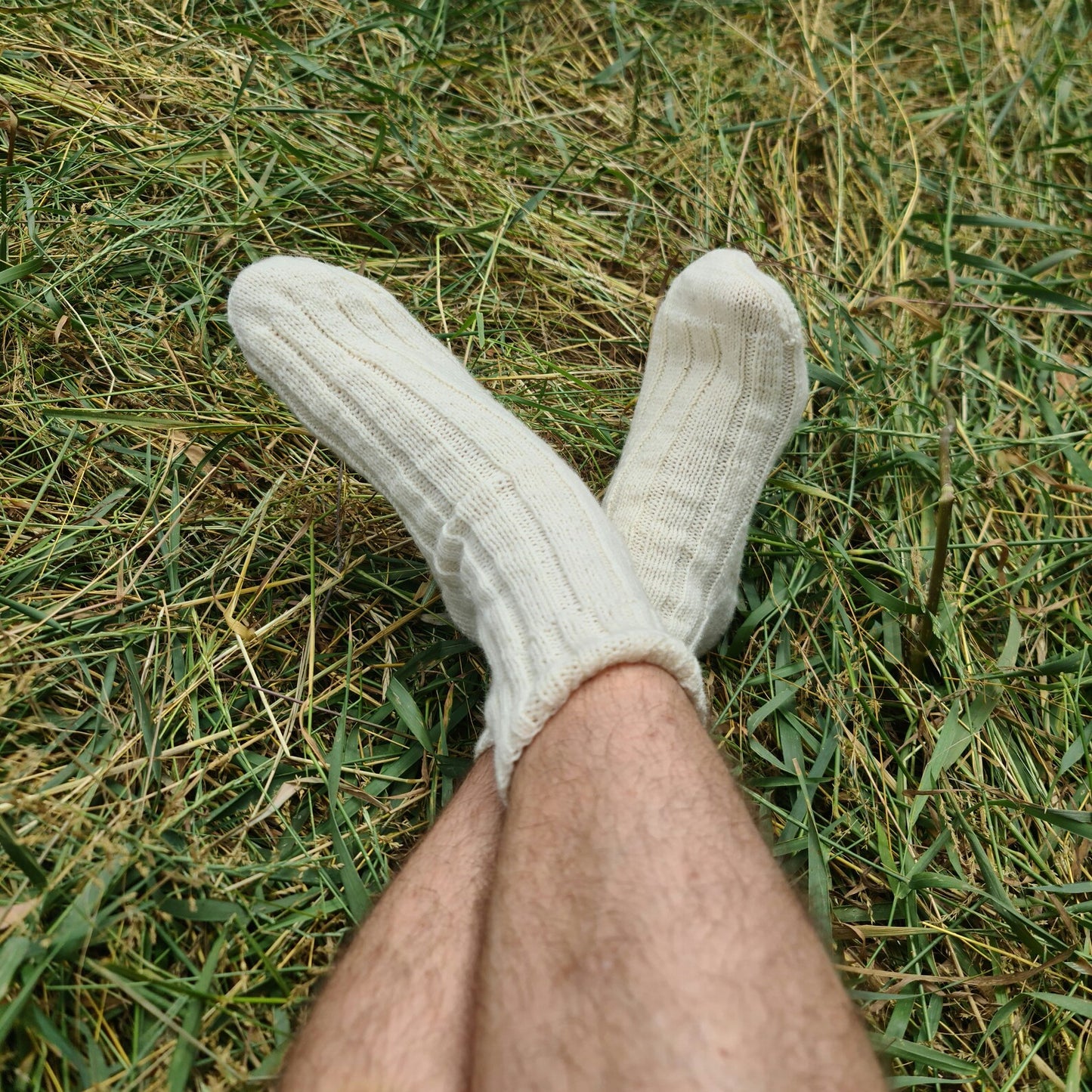 Family Matching Sock Set, White knitted winter socks