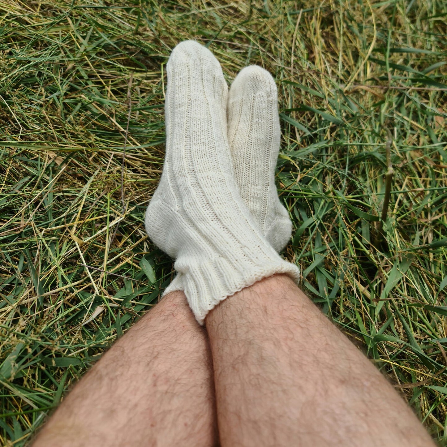 Family Matching Sock Set, White knitted winter socks