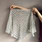 Triangle lace shawl in gray