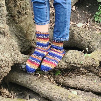 Rainbow striped socks, Casual wool-blend socks