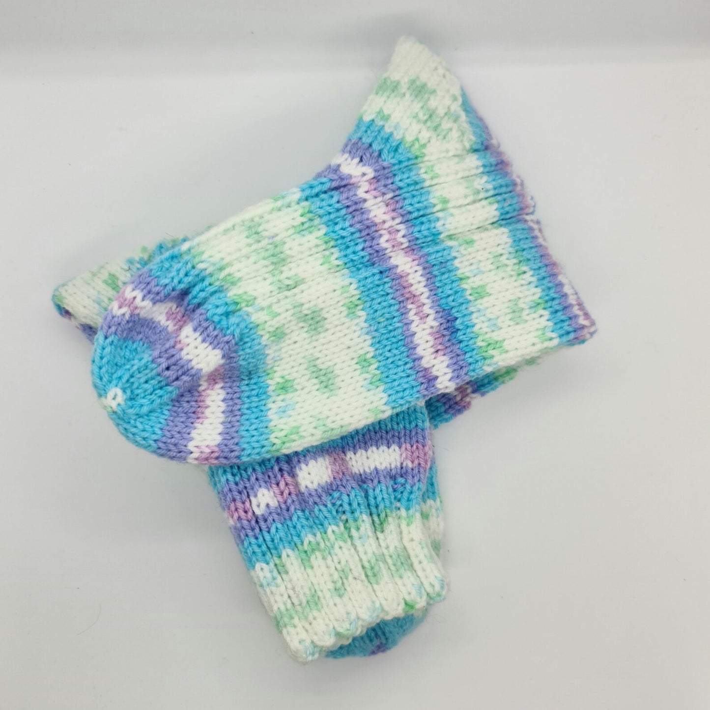 Multicolor striped pure acrylic socks