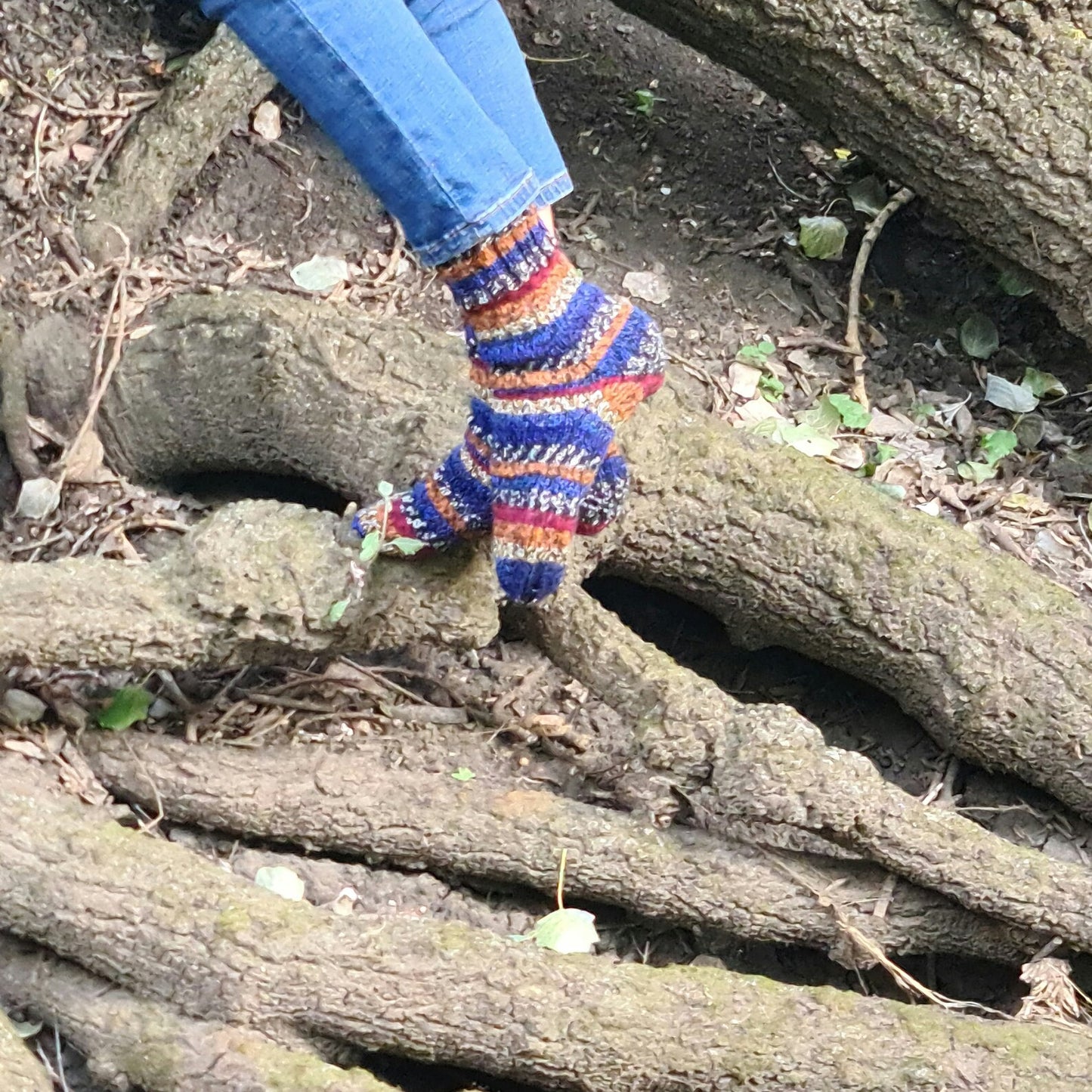 Rainbow striped socks, Casual wool-blend socks