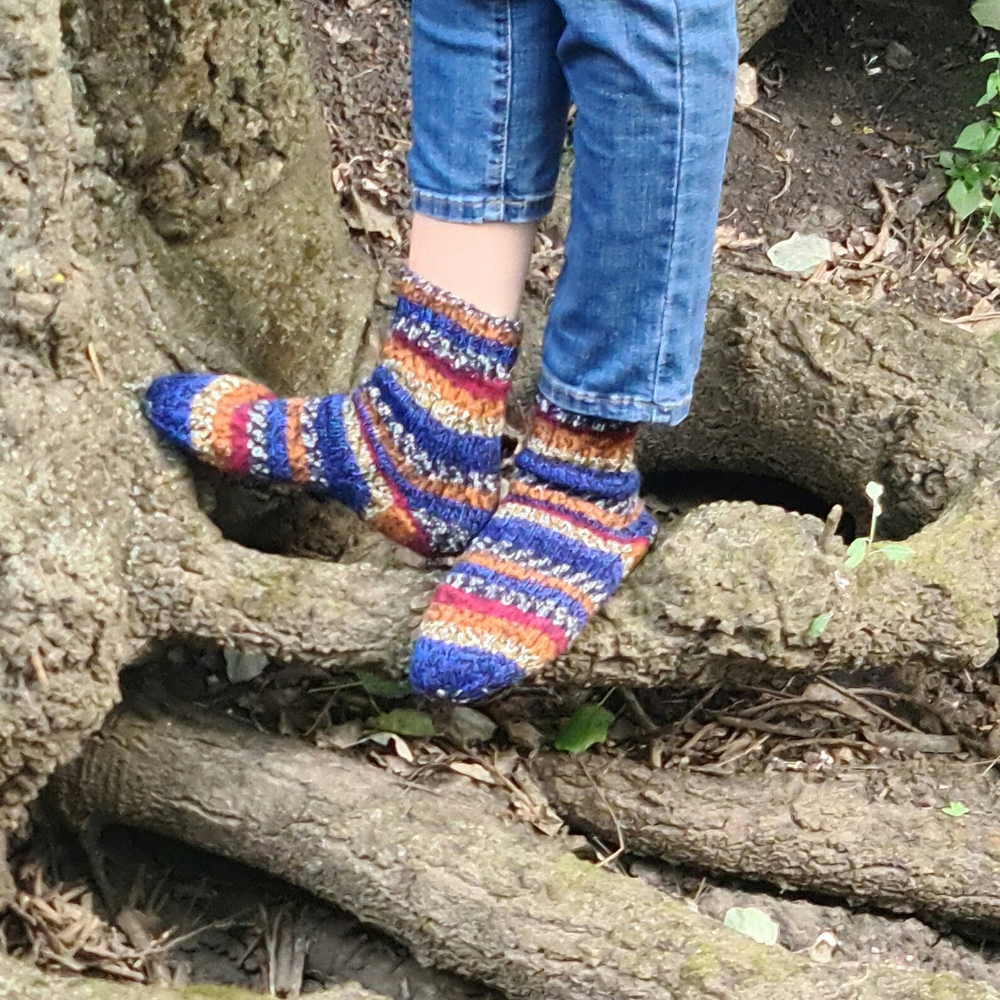 Rainbow striped socks, Casual wool-blend socks