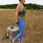 Green See Through Top, Fishnet Cropped Cover-Up