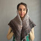 Alpaca Triangle Shawl, Crochet Wrap, Gradient Scarf, Evening Cover Up