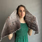 Alpaca Triangle Shawl, Crochet Wrap, Gradient Scarf, Evening Cover Up