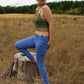 Green See Through Top, Fishnet Cropped Cover-Up