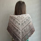 Alpaca Triangle Shawl, Crochet Wrap, Gradient Scarf, Evening Cover Up