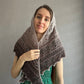 Alpaca Triangle Shawl, Crochet Wrap, Gradient Scarf, Evening Cover Up