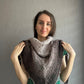 Alpaca Triangle Shawl, Crochet Wrap, Gradient Scarf, Evening Cover Up