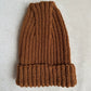Unisex Brown Knitted Hat, 100% Merino Wool Hat